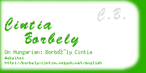 cintia borbely business card